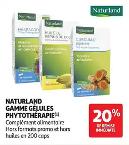 Auchan NATURLAND Gamme gélules phytothérapie offre