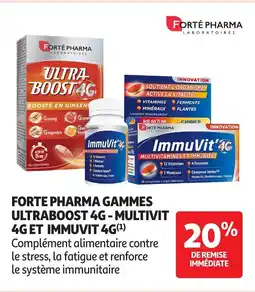 Auchan FORTE PHARMA Gammes ultraboost 4g - multivit 4g et immuvit 4g offre