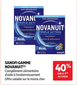 Auchan Sanofi gamme novanuit offre