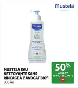 Auchan MUSTELA Eau eau nettoyante rinçage à l'avocat bio offre