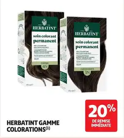 Auchan HERBATINT Gamme colorations offre