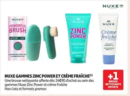 Auchan NUXE Gammes zinc power et crème fraîche offre