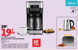 Auchan QILIVE Cafetière filtre programmable offre