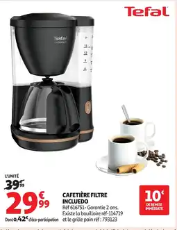 Auchan TEFAL Cafetière filtre incluedo offre
