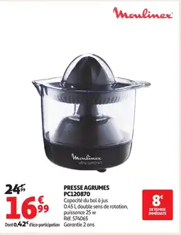 Auchan MOULINEX Presse agrumes pc120870 offre