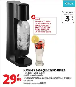 Auchan QILIVE Machine a soda q.5105 noire offre