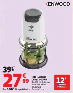 Auchan KENWOOD Mini hachoir chp61.000wh offre