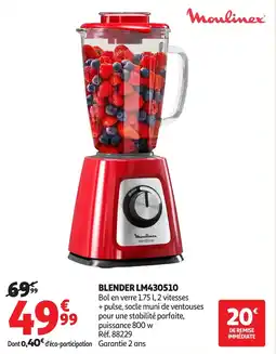Auchan MOULINEX Blender lm430510 offre