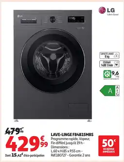 Auchan LG Lave-linge f84b15mbs offre
