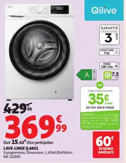 Auchan QILIVE Lave-linge q.6601 offre
