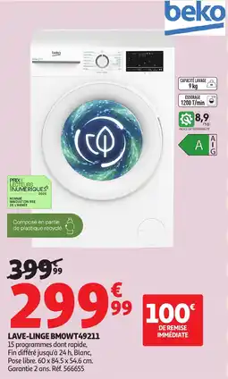 Auchan BEKO Lave-linge bmowt49211 offre