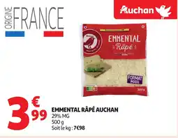 Auchan AUCHAN Emmental râpé offre
