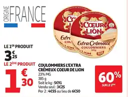 Auchan COEUR DE LION Coulommiers l'extra crémeux offre