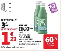 Auchan INNOCENT Pur jus infatigableu offre