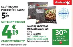 Auchan AUCHAN Lamelles de kebab surgelées offre