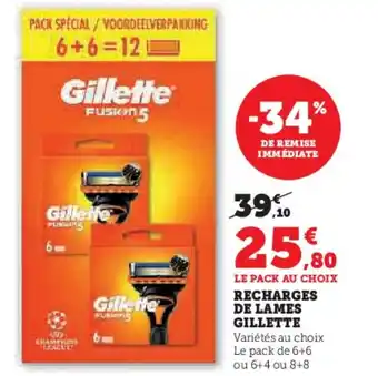 U Express Recharges de lames gillette offre