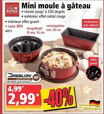 Norma Mini moule à gâteau offre