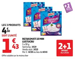 Auchan LUSTUCRU Riz basmati 10 min offre