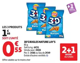 Auchan LAY'S 3d's bugles nature offre