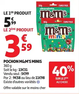 Auchan M&M'S Pochon minis offre