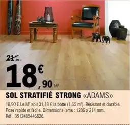 E.Leclerc SOL STRATIFIÉ STRONG ADAMS offre