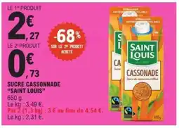 E.Leclerc SUCRE CASSONNADE “SAINT LOUIS” offre