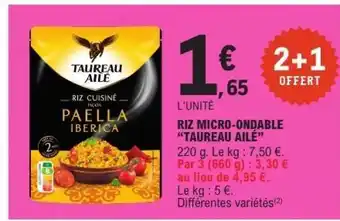 E.Leclerc Riz micro-ondable “Taureau Ailé” offre
