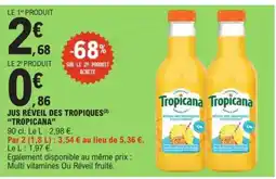 E.Leclerc Jus Réveil des Tropiques 'Tropicana' offre