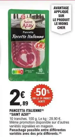 E.Leclerc Pancetta Italienne 'Saint Azay' offre