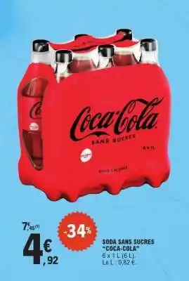 E.Leclerc Soda Sans Sucres Coca Cola offre