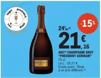 E.Leclerc AOC Champagne Brut 'Président Germain' offre