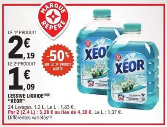 E.Leclerc Lessive Liquide XEOR offre
