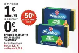 E.Leclerc Éponges Grattantes Multi-Usages 'Mamison' offre