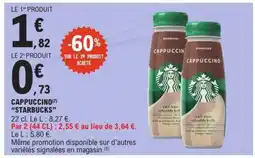 E.Leclerc Cappuccino Starbucks offre