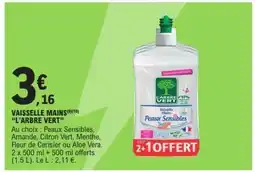 E.Leclerc VAISSELLE MAINS L'ARBRE VERT offre