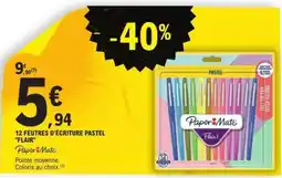 E.Leclerc 12 FEUTRES D'ÉCRITURE PASTEL FLAIR offre