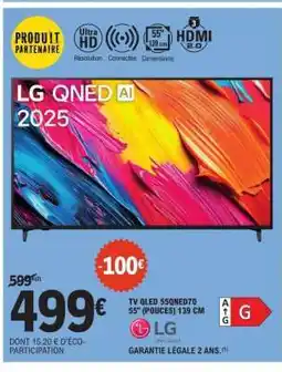 E.Leclerc LG QNED AI 2025 offre