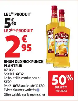 Auchan OLD NICK Rhum punch planteur offre