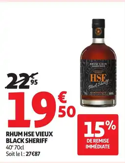 Auchan HSE Rhum vieux black sheriff offre
