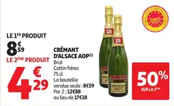 Auchan Crémant d'alsace aop offre