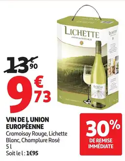 Auchan LICHETTE Vin de l union européenne offre