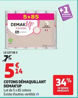 Auchan DEMAK'UP Cotons démaquillant offre