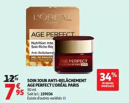 Auchan L'ORÉAL PARIS Soin jour anti-relâchement age perfect offre