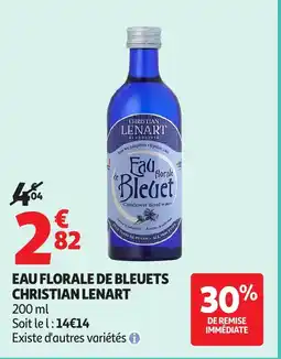 Auchan CHRISTIAN LENART Eau florale de bleuets offre