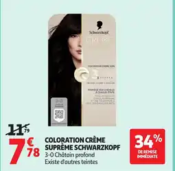 Auchan SCHWARZKOPF Coloration crème supreme offre