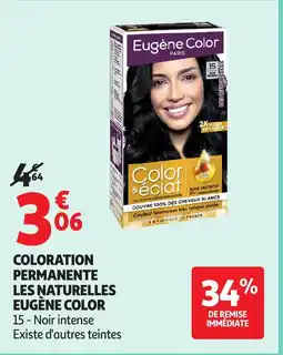 Auchan EUGÈNE COLOR Coloration creme permanente les naturelles offre