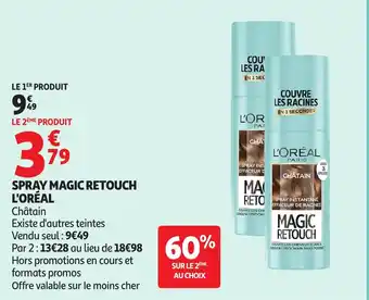 Auchan L'ORÉAL Spray magic retouch offre