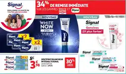 Auchan SIGNAL Dentifrice blancheur intégral 8 offre