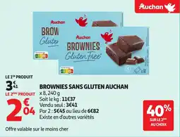 Auchan AUCHAN Brownies sans gluten offre