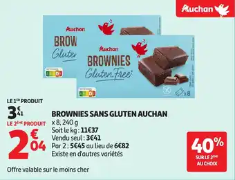 Auchan AUCHAN Brownies sans gluten offre